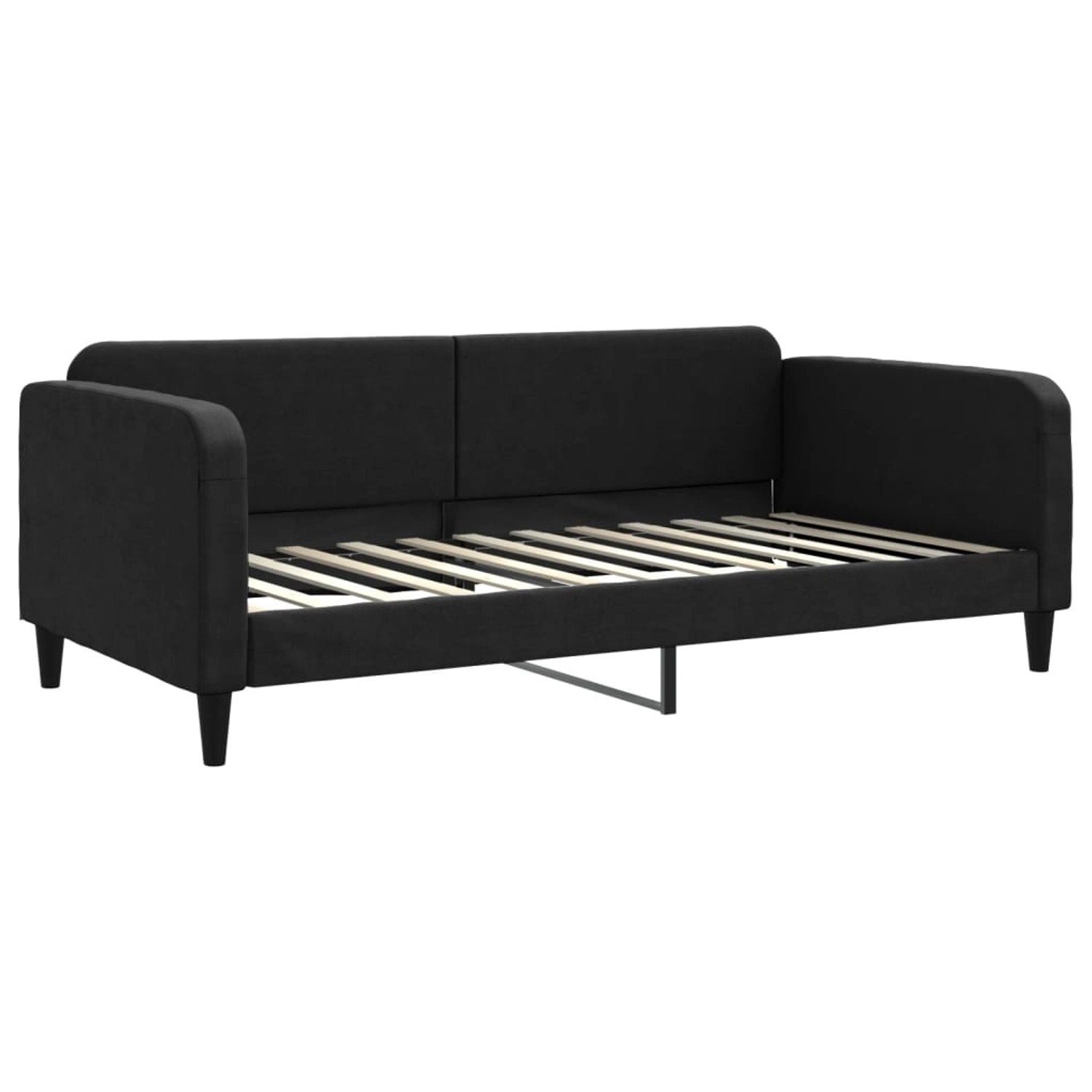 vidaXL Tagesbett Schwarz 100x200 cm Stoff1842600