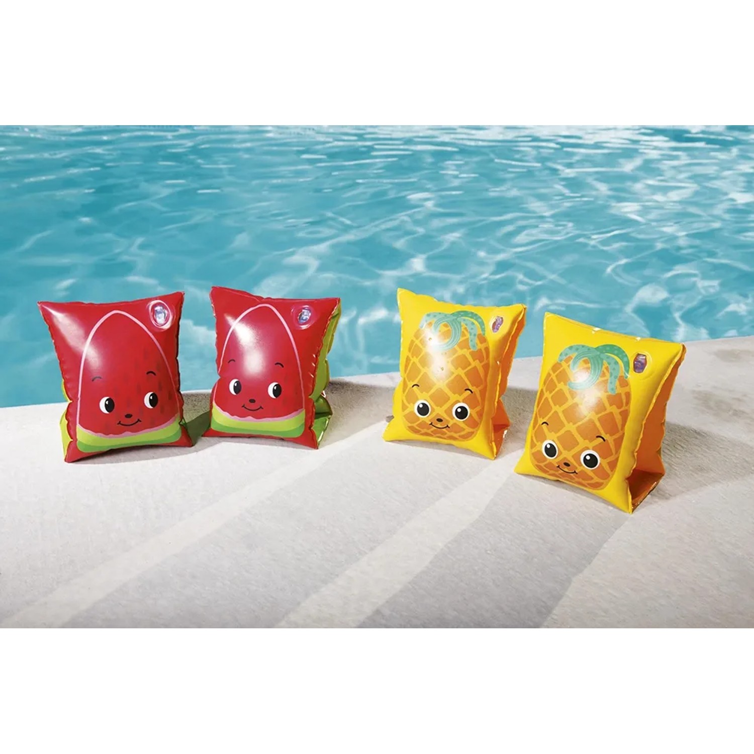 Bestway Früchte-Schwimmflügel, Wassermelone und Ananas Design, für Kinder von 3-6 Jahren.