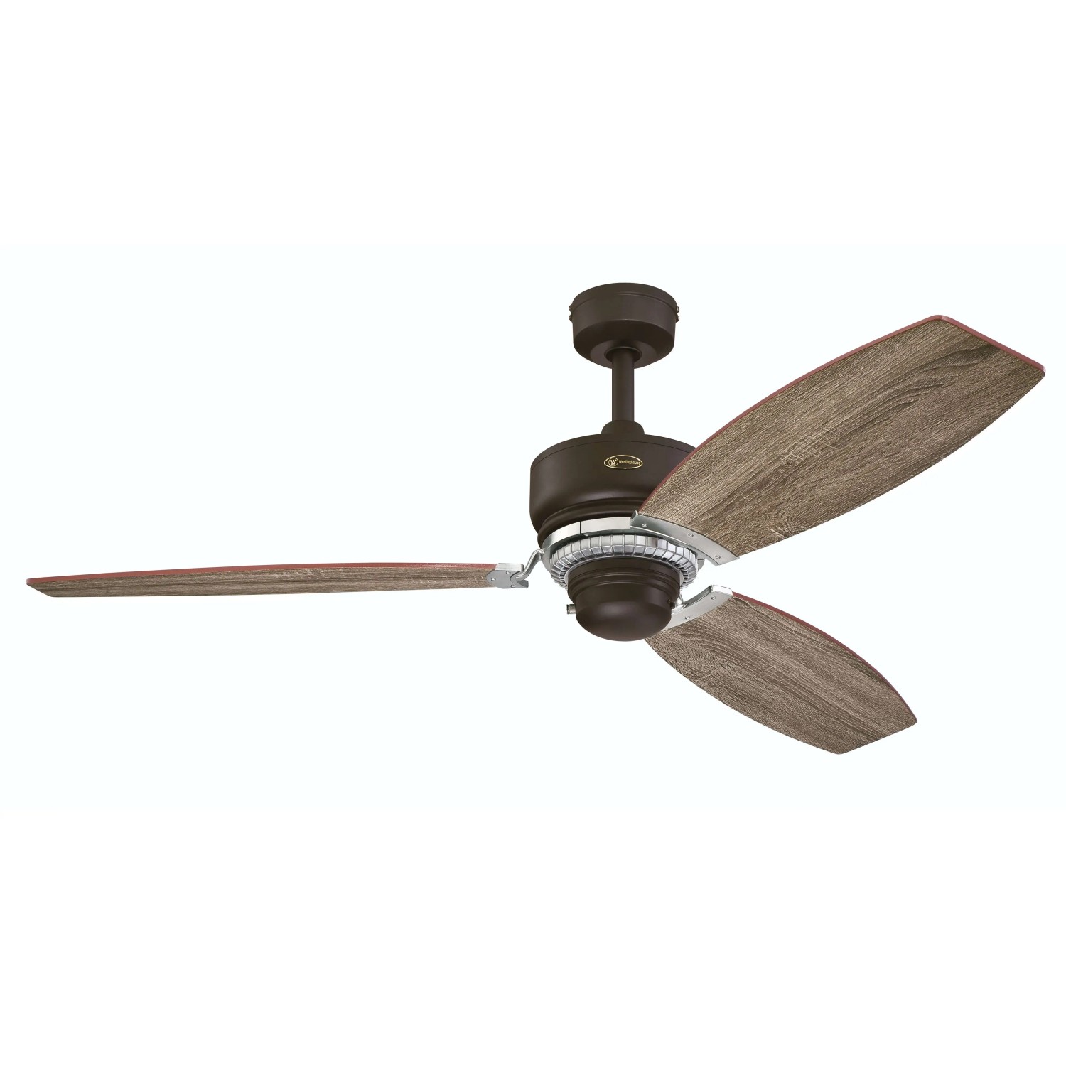 Westinghouse Deckenventilator Welford, 137 cm, mit Holzdekor-Flügeln und Zugkette.