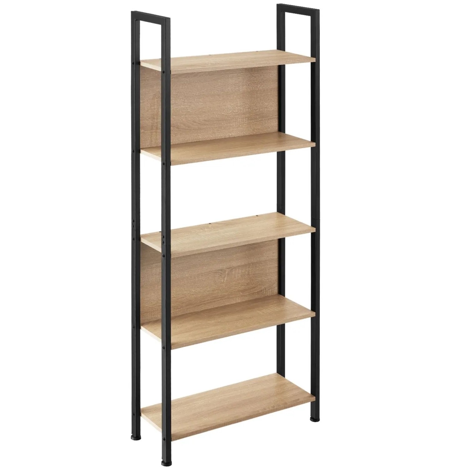 Tectake Regal Westport Industrial Style Holz und Stahl  62 x 24 x 165 50 cm Industrial Holz Hell  Eiche Sonoma