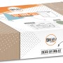 CREATE! by OBI DIY Farb-Set Khaki Grün, Karton mit Farbdose, Pinsel, Kreppband und Schleifpapier.