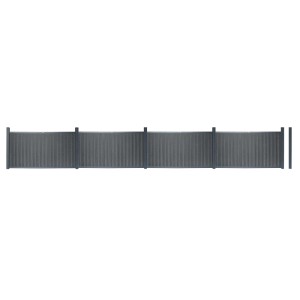 Home Deluxe WPC-Sichtschutzzaun Callado Premium, 4 Elemente in Anthrazit.