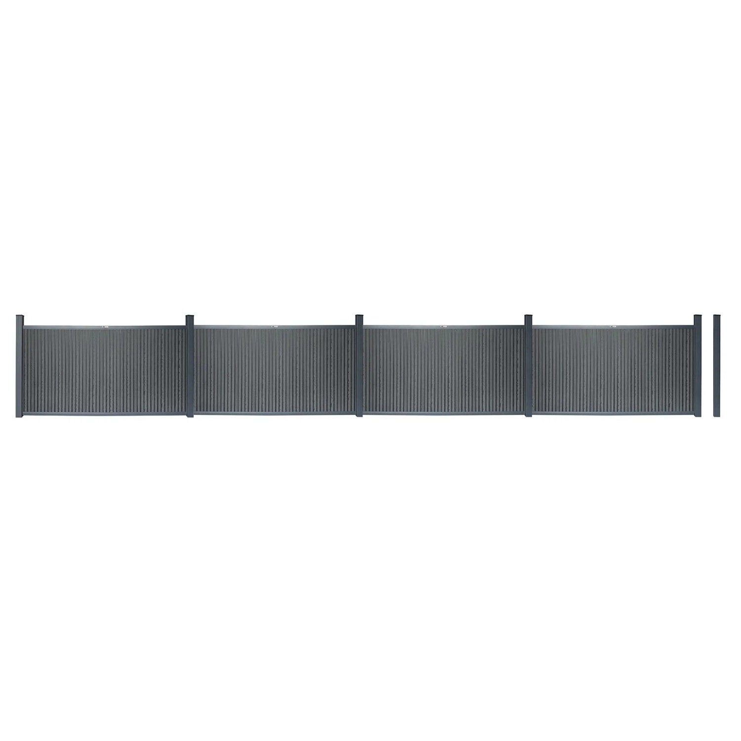 Home Deluxe WPC-Sichtschutzzaun Callado Premium 4 Elemente 115x 782 cm Anthrazit