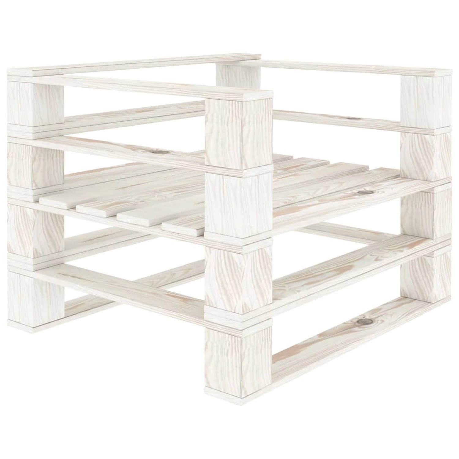 vidaXL Outdoor-Sessel Paletten Holz Weiß 49332 günstig online kaufen
