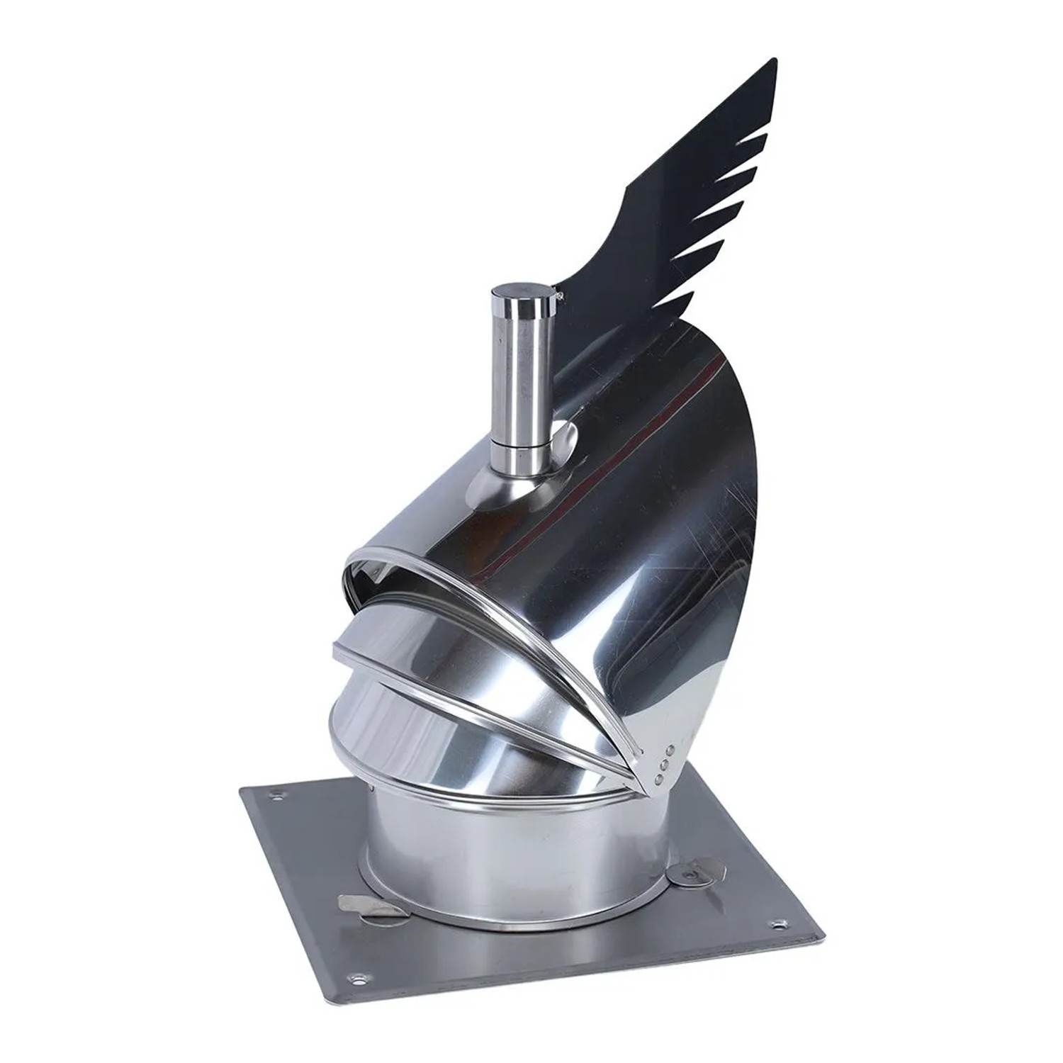 Subtiel Schornsteinaufsatz Rotowent Dragon 1 Mit Montageplatte Edelstahl Ø 150 mm