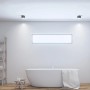 Anthrazitfarbene LED Aufbauleuchte von SSC-LUXon (CELI-WX) im Badezimmer.