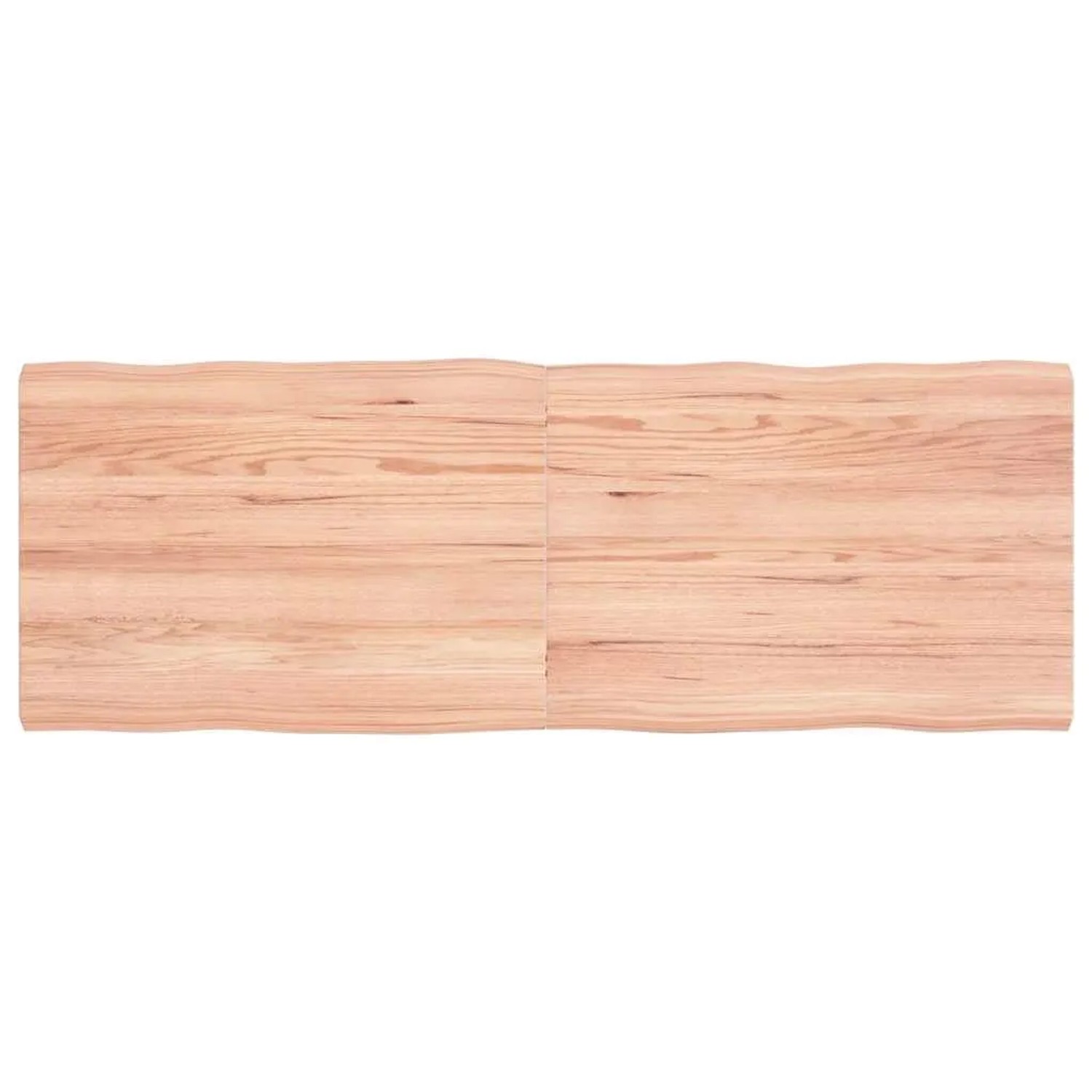 vidaXL Tischplatte 140x50x2-4 cm Massivholz Behandelt Baumkante 363964