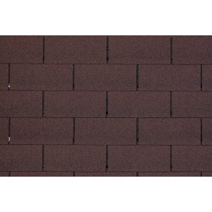 Braune Bitumen-Rechteckschindeln für die Bedachung, 2 m² pro Paket.