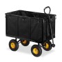 Relaxdays Bollerwagen Stahl Schwarz Klappbar 83 cm x 51 cm x 110 cm 23 kg