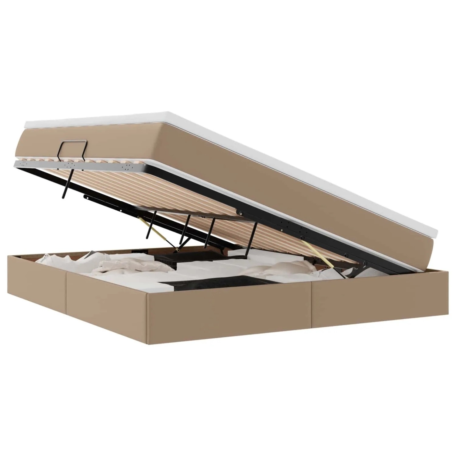 vidaXL Stauraumbett mit Matratze Cappuccino 160 x 200 cm 3370173 günstig online kaufen