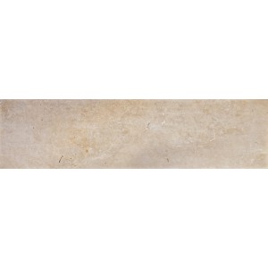 Blockstufe aus Travertin Ivory Classic, 15x35x100 cm, geschliffen und getrommelt.