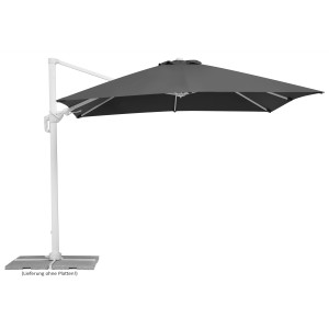 Schneider Ampelschirm, 360x300 cm, anthrazit, mit Dreh- und Neigungsfunktion.