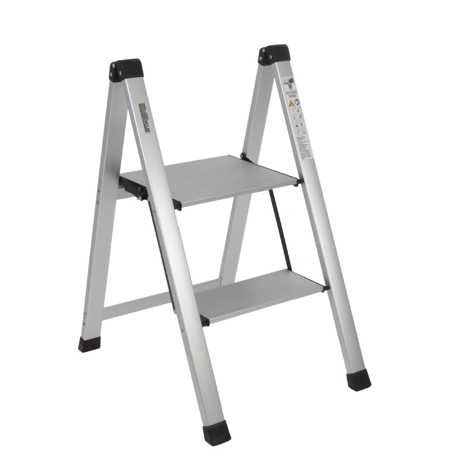 TRUTZHOLM Trittleiter 2 Stufig Klappbar bis 150 kg Alu Anti Rutsch Trittflä günstig online kaufen
