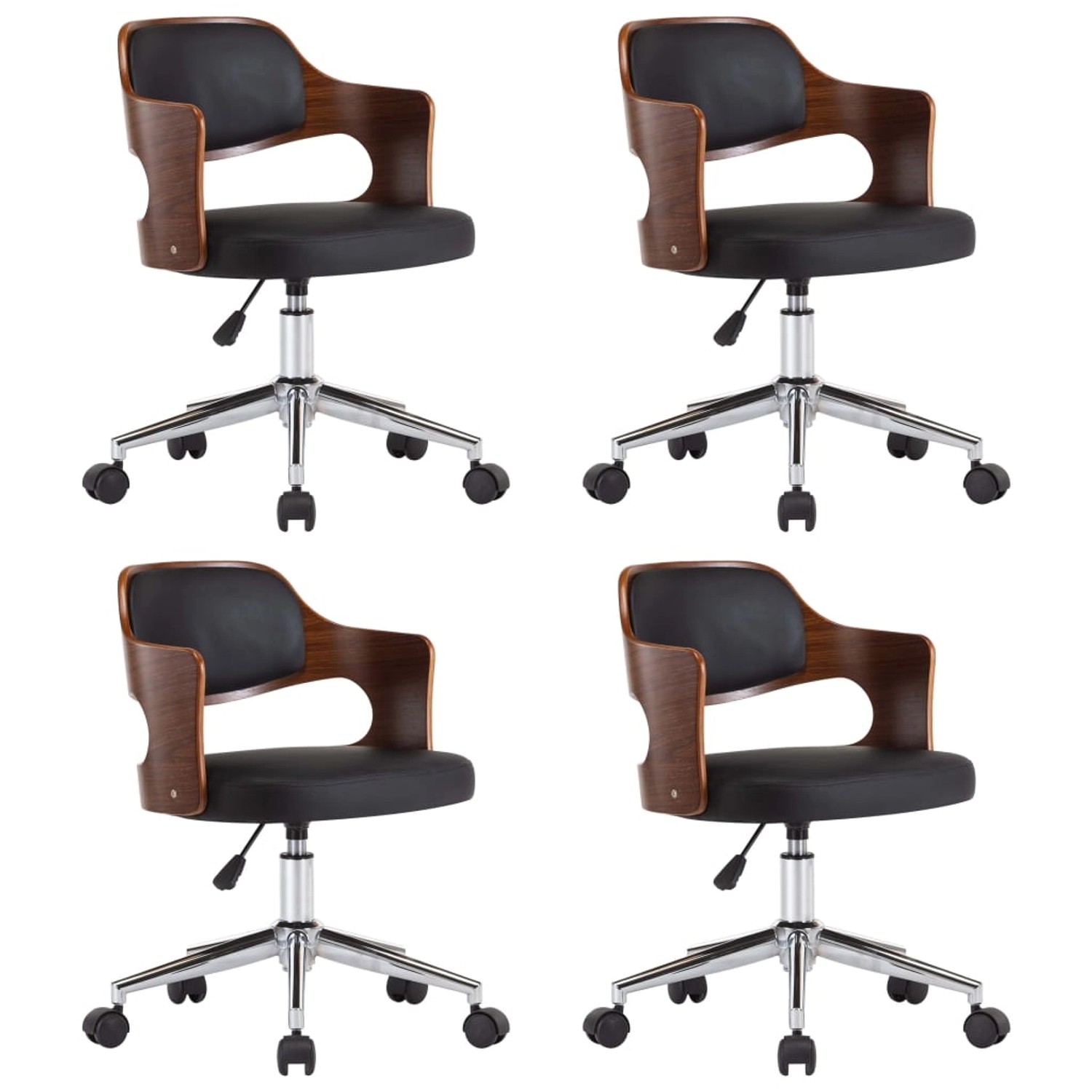 vidaXL Esszimmerstühle 4 Stk Drehbar Bugholz und Kunstleder 3054927 günstig online kaufen