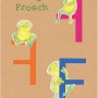 Komar Wandbild ABC Animal F: Frösche und Buchstaben für Kinderzimmer.