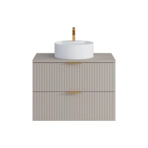 Vente-unique Einzelwaschtisch Zevara Beige 80 cm