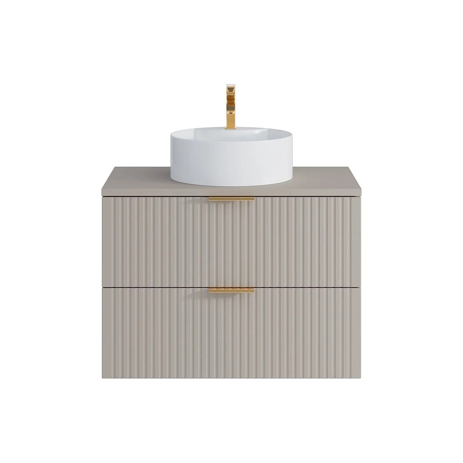Vente-unique Einzelwaschtisch Zevara Beige 80 cm