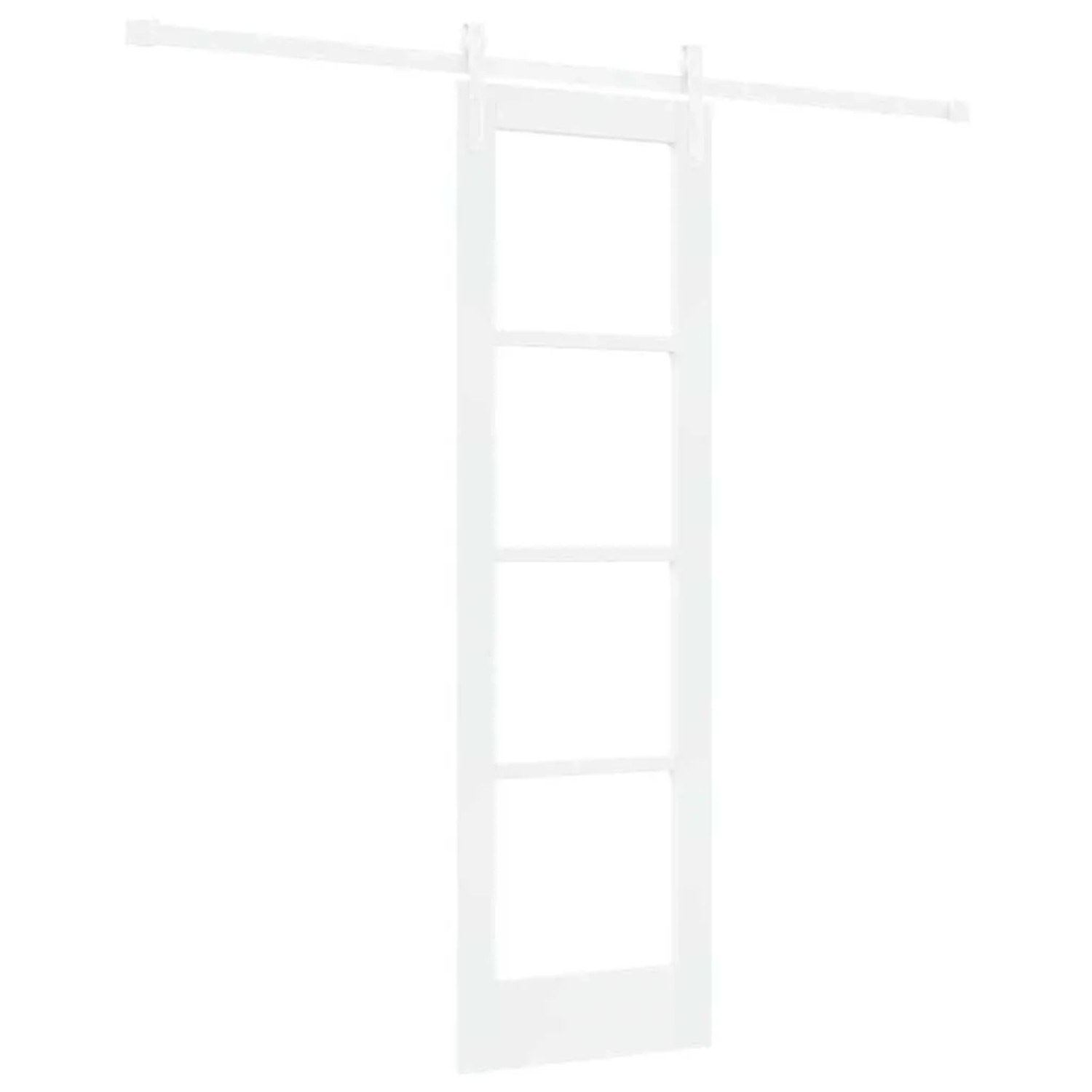 vidaXL Schiebetür ORKDAL Weiß 61 x 198,5 cm Massivholz Kiefer und Glas 3331902