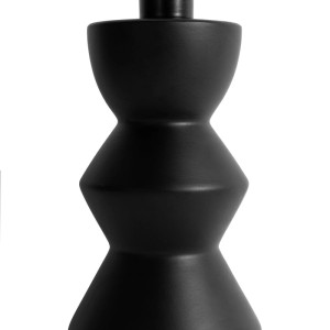 QAZQA Design Tischlampe aus Schwarzer Keramik 16 cm ohne Schirm   Alisia
