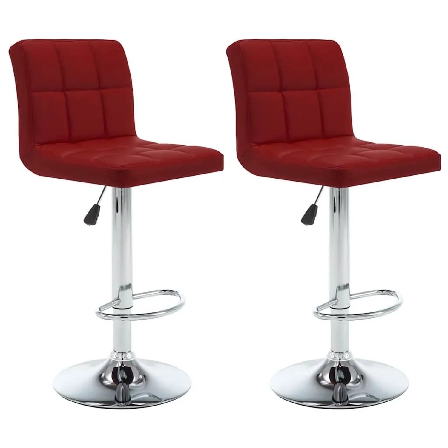 vidaXL Barhocker 2 Stk Weinrot Kunstleder 323639