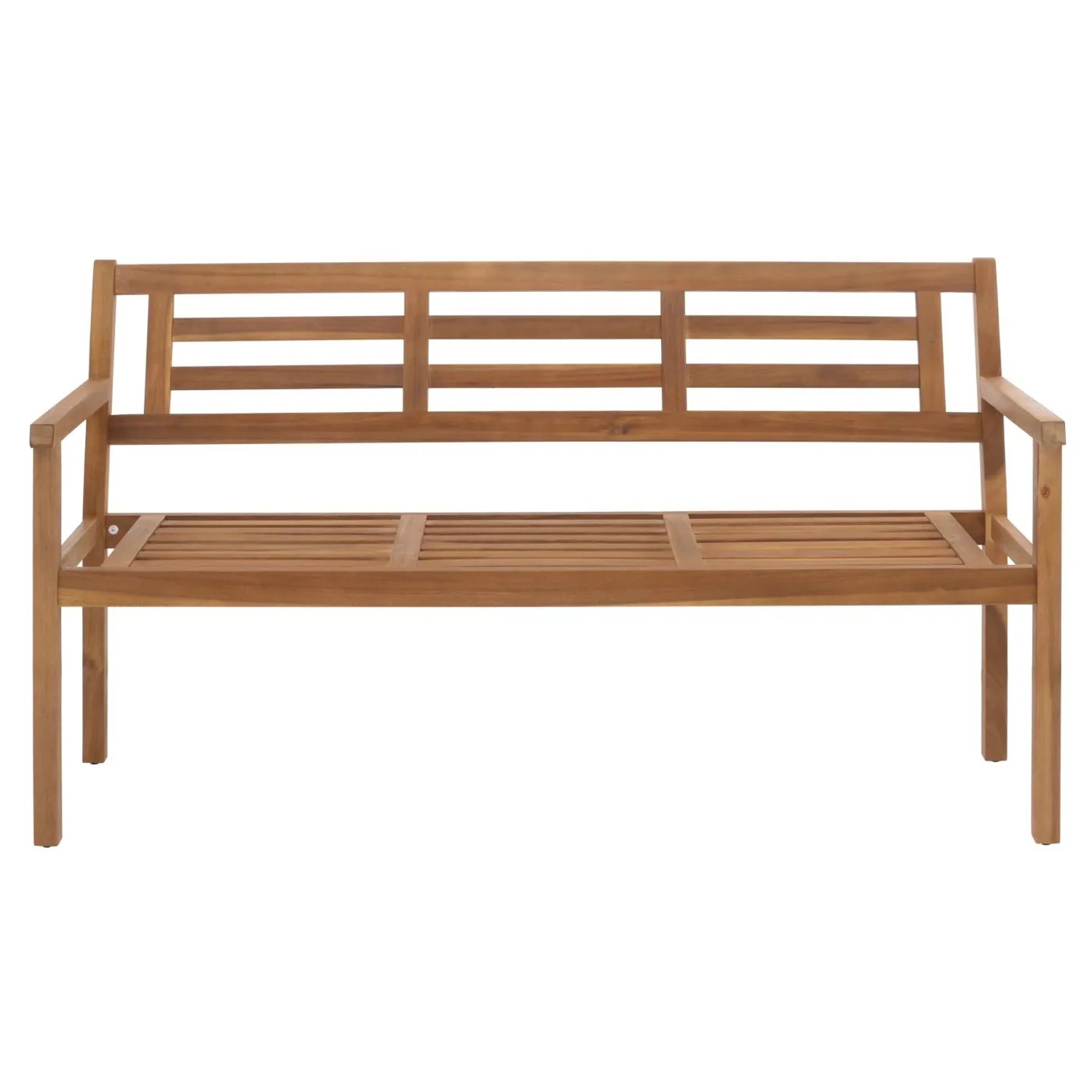 MCW Gartenbank N47 aus Akazienholz ohne Kissen, ideal für Garten und Terrasse.