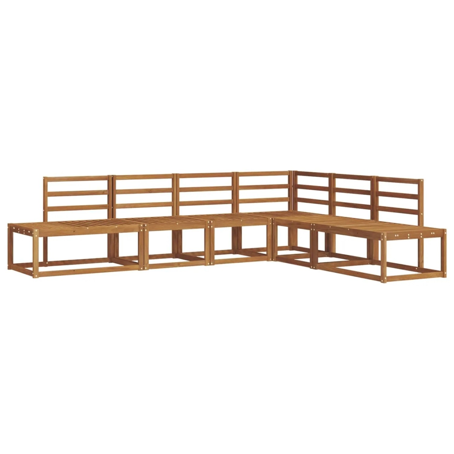 vidaXL Outdoor-Sofagarnitur 6 Stück Natur Massivholz Akazie 3366957