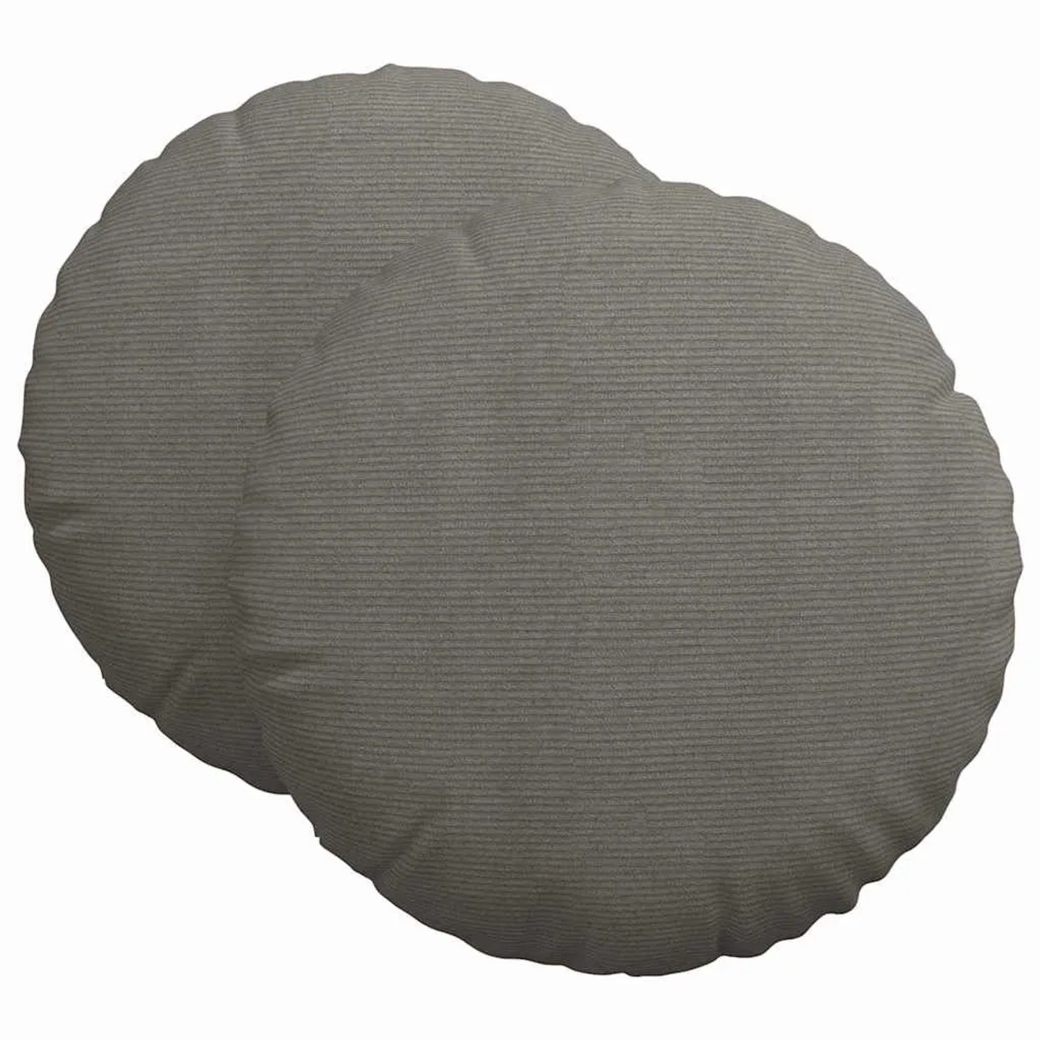 vidaXL Sitzkissen 2 Stk Hellgrau Ø 80 cm Cordstoff 42014260 günstig online kaufen