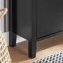 Detailaufnahme: Schwarzer SoBuy Schuhkipper (FSR89-SCH) mit zwei Klappen und Füßen.