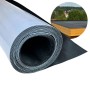 HSS EPDM Dachfolie EasyStick Rolle, schwarz, mit heller Schutzfolie. Anwendung auf Flachdach. Selbstklebende, wasserdichte EPDM Dachbahn.