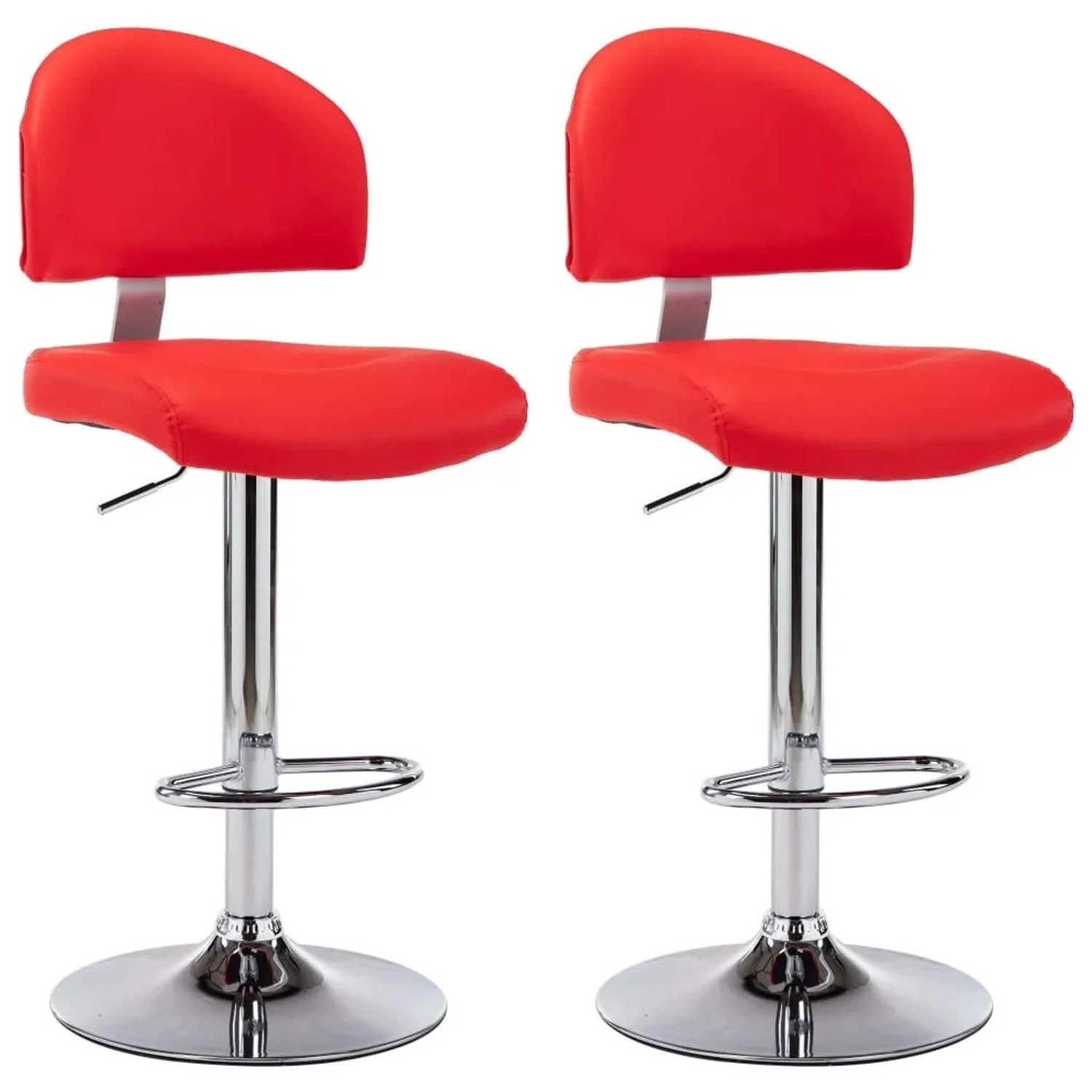 vidaXL Barhocker 2 Stk Rot Kunstleder 249660