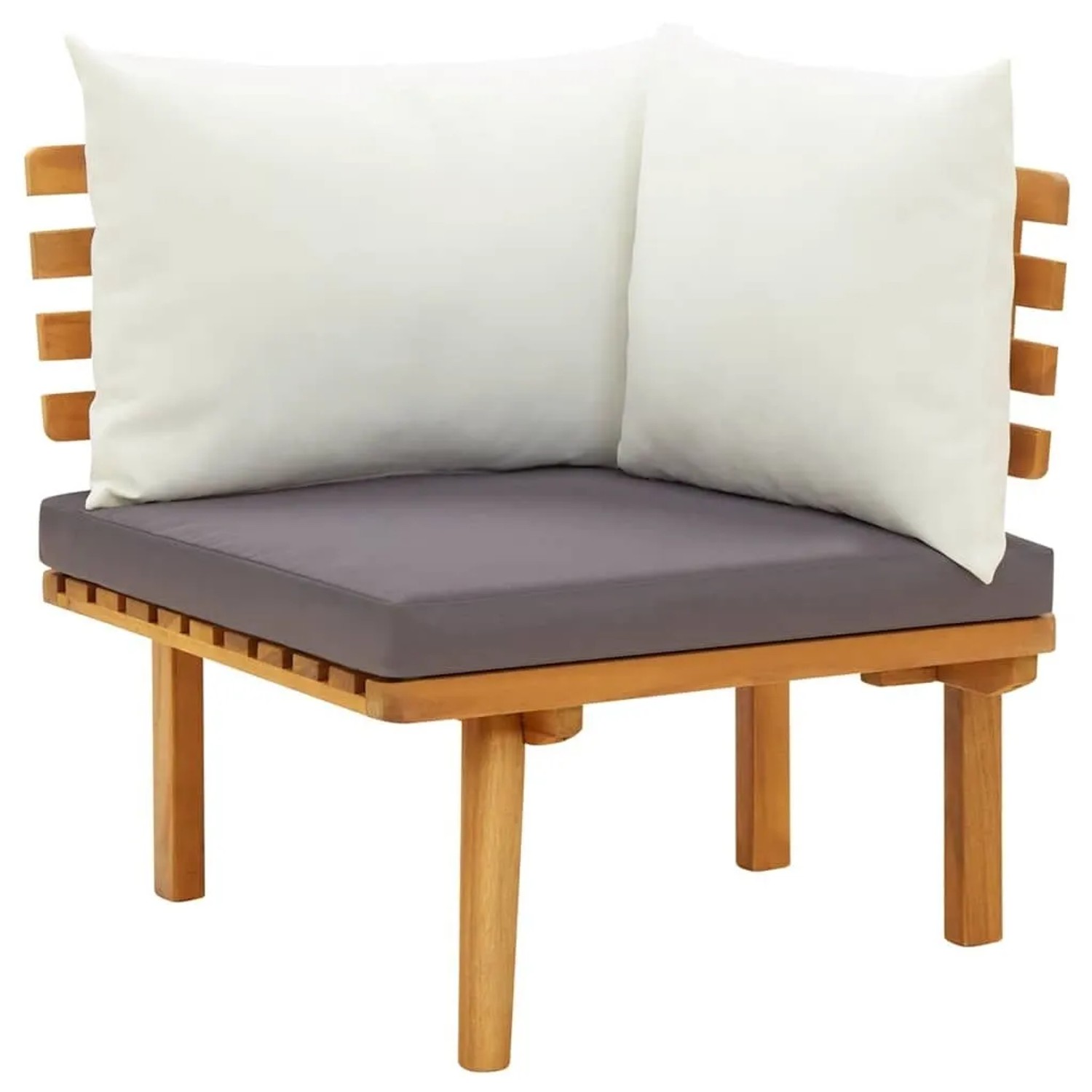 vidaXL Garten-Ecksofa mit Kissen Massivholz Akazie 46673
