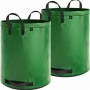 Zwei grüne, reißfeste TTL GARDEN Gartensäcke (2er Set) mit je 272 L Volumen und stabilen Tragegriffen für Gartenabfall.