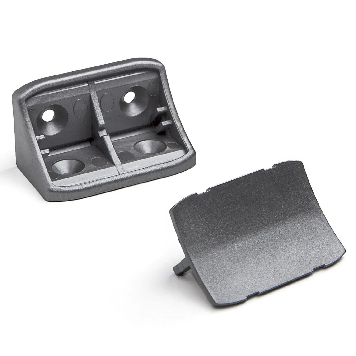 SOTECH 100 Stück Korpusverbinder 24 x 24 x 44 mm mit Abdeckkappe Silber