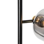 QAZQA Stehlampe Schwarz mit Gold mit Rauchglas 3 Lichter Zuzanna_6