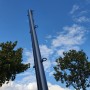 Toldoro Sonnensegelmast 2,5m aus Edelstahl mit 3-fach Höhenverstellung und Bodenhülse.