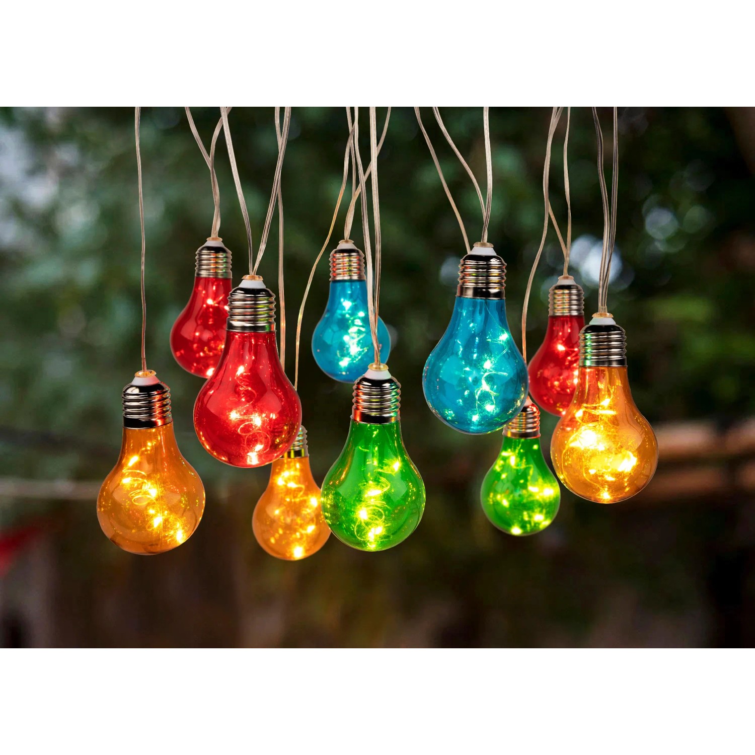 Näve Solar Lichterkette Garten LED IP44 Bunt 3,6 m kaufen bei OBI