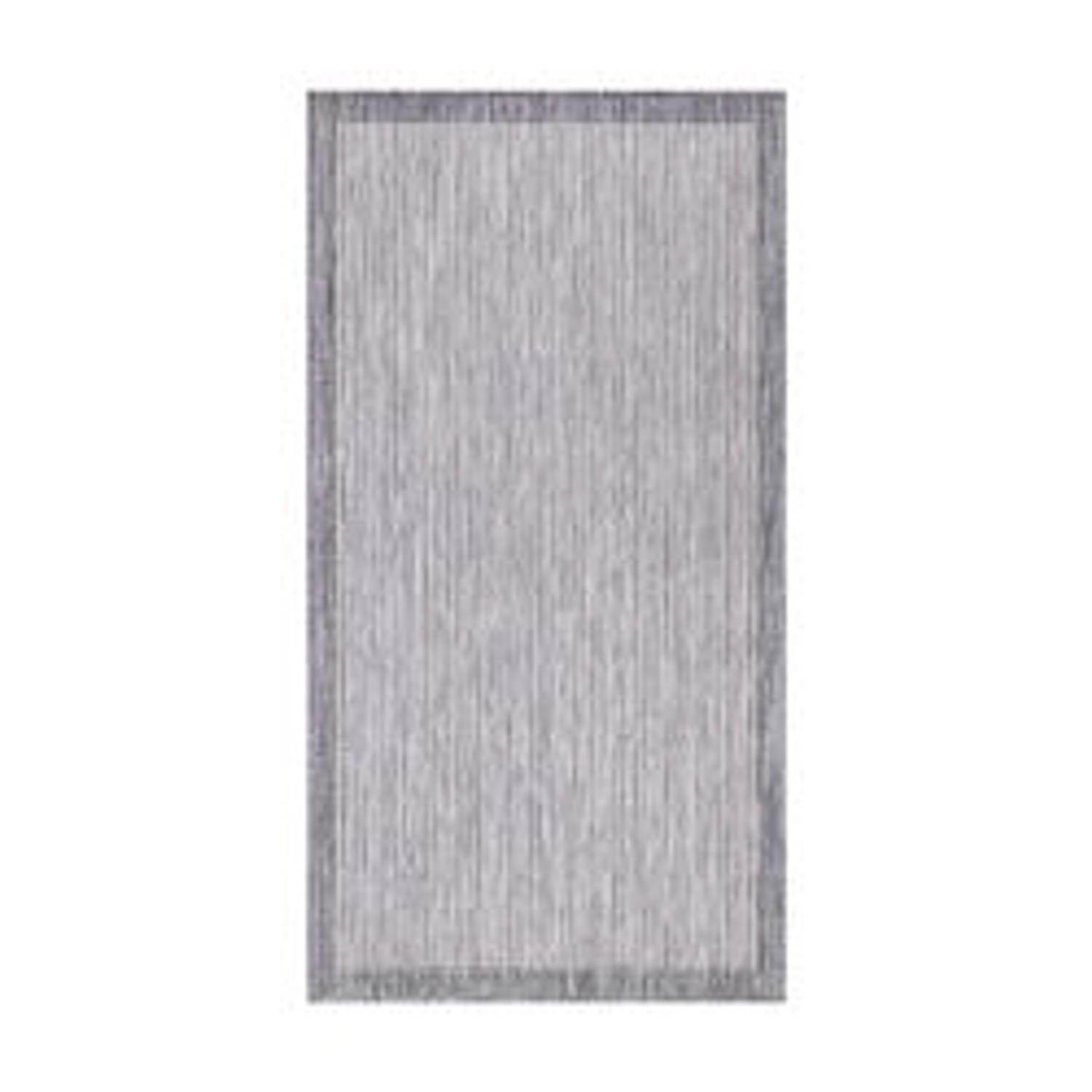 Grauer payé Teppich Sommer 70 Outdoor, 80x150 cm, mit modernem Karo-Gitter-Muster.