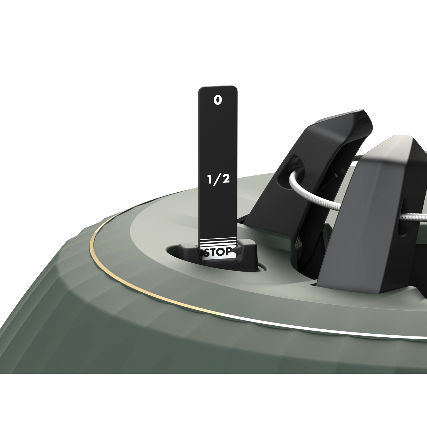 Detailaufnahme: Krinner Christbaumständer X-280 Deluxe mit Wasserstandsanzeige.