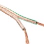Transparentes Schwaiger Lautsprecherkabel (2x1,5mm²) für Audio-Verbindungen.