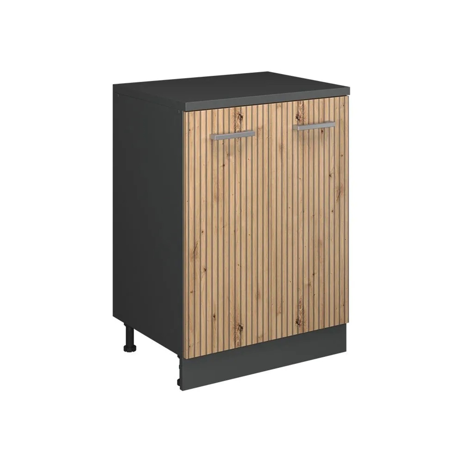 Vicco Küchenschrank für Dachschrägen R-Line Artisan-Eiche 60 x 84 ohne Schräge mit 2 Türen Art Nr 61742