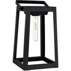 Schwarze Näve LED Solarleuchte mit Aufhängung, 25,5 cm, für den Außenbereich.