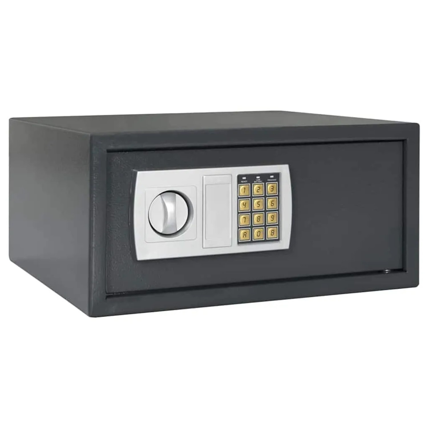 DELUKE Tresor BITO Digital Mit Schloss Dunkelgrau 42x37x20cm Stahl Safe Tresor Für Zuhause Stahltresor Für Wertsachen