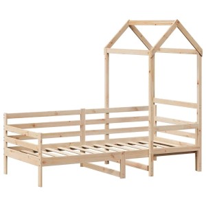 vidaXL Tagesbett mit Dach 80x200 cm Massivholz Kiefer 3282200