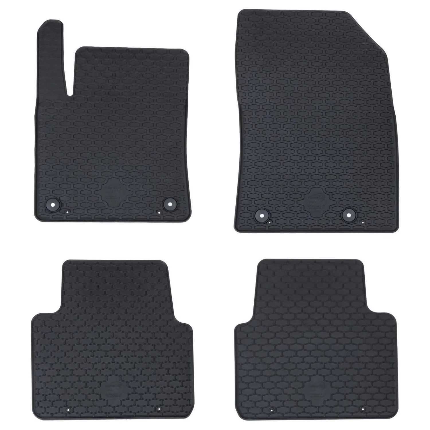 vidaXL Autofußmatte 4-Tlg Schwarz Gummi 42029150