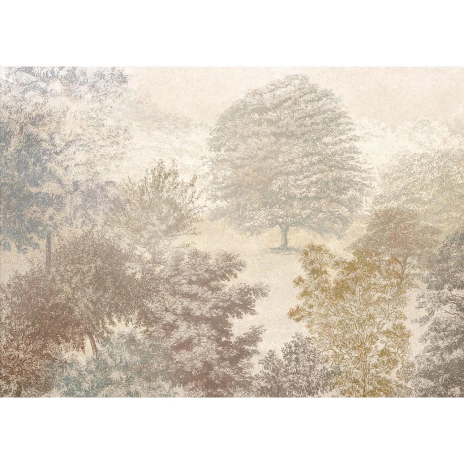Komar Vliestapete Herbstwald 350 cm x 250 cm günstig online kaufen
