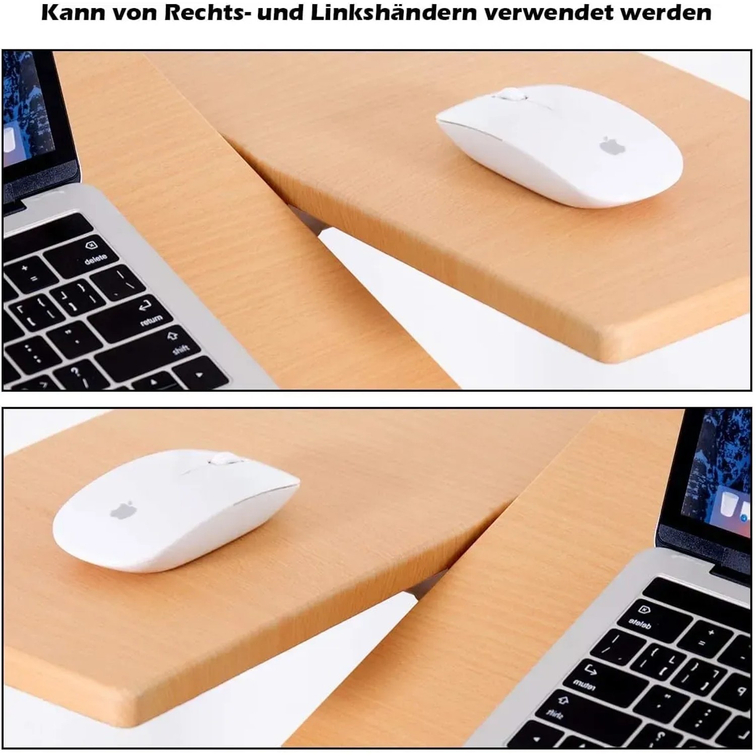 Costway Laptoptisch Höhenverstellbar und Neigungsverstellbar Natur_5
