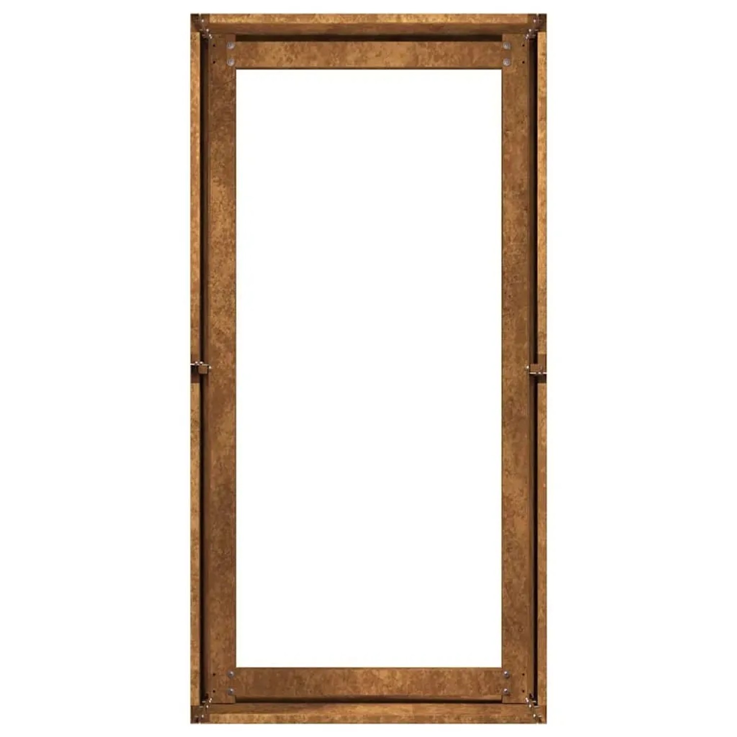 Rostbrauner Pflanzkübel aus wetterfestem Stahl, 40x80x40 cm, rechteckig, ideal für Garten und Terrasse.