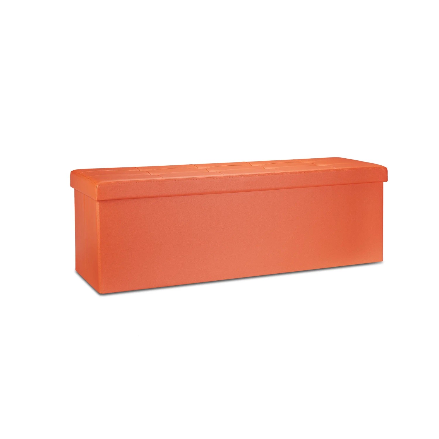 Relaxdays Sitzbank Kunstleder Orange Faltbar 38 cm x 114 cm x 38 cm 9,0 kg