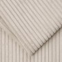 Nahaufnahme des beigen Cordstoffs für den Vente-unique Schlafsessel Vizir. Weiche, gerippte Polyester-Textur.