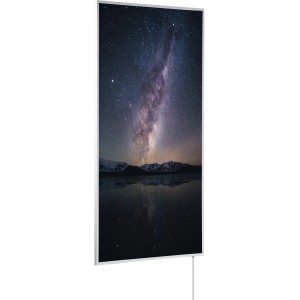 Könighaus Infrarotheizung mit Sternenhimmel-Motiv, 60x120 cm, 1200W. Elektrische Heizung mit Galaxie-Design.